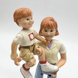 Loving Family Vintage Figures Dollhouse Mother & Son Boy Girl Doll Toy Figure 86